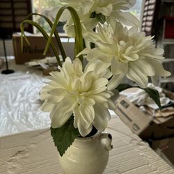 Faux Flower With Vase
