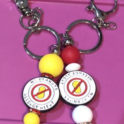 Medical Alert Keychain: Peanut Allergy 