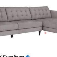 Sectional Light Gray Left Side 