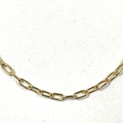 14Kt Yellow Gold 18” Paper Clip Style Necklace 8.00g 184908/12