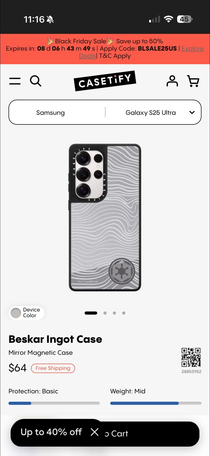 S25 Ultra Casetify Mandalorian Beskar Case Brand New In Box