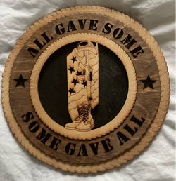 All Gave Some - Some Gave All, Wall Tribute, Veteran Tribute, Fallen Soldiers Memorial, Memorial Day Plaque