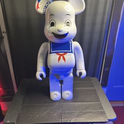 Bearbrick Stay Puft Marshmallow Man 1000%White Chrome Ver. Medicom