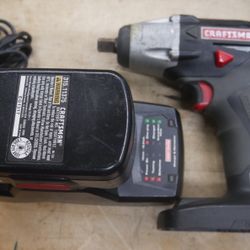 Craftsman impact wrench (contact info removed)20 with battery and charger 886261-1 