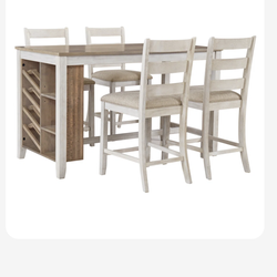 4 Brand new counter, high chairs still in box