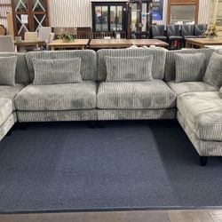 Corduroy 6 Pieces High End Sectional 