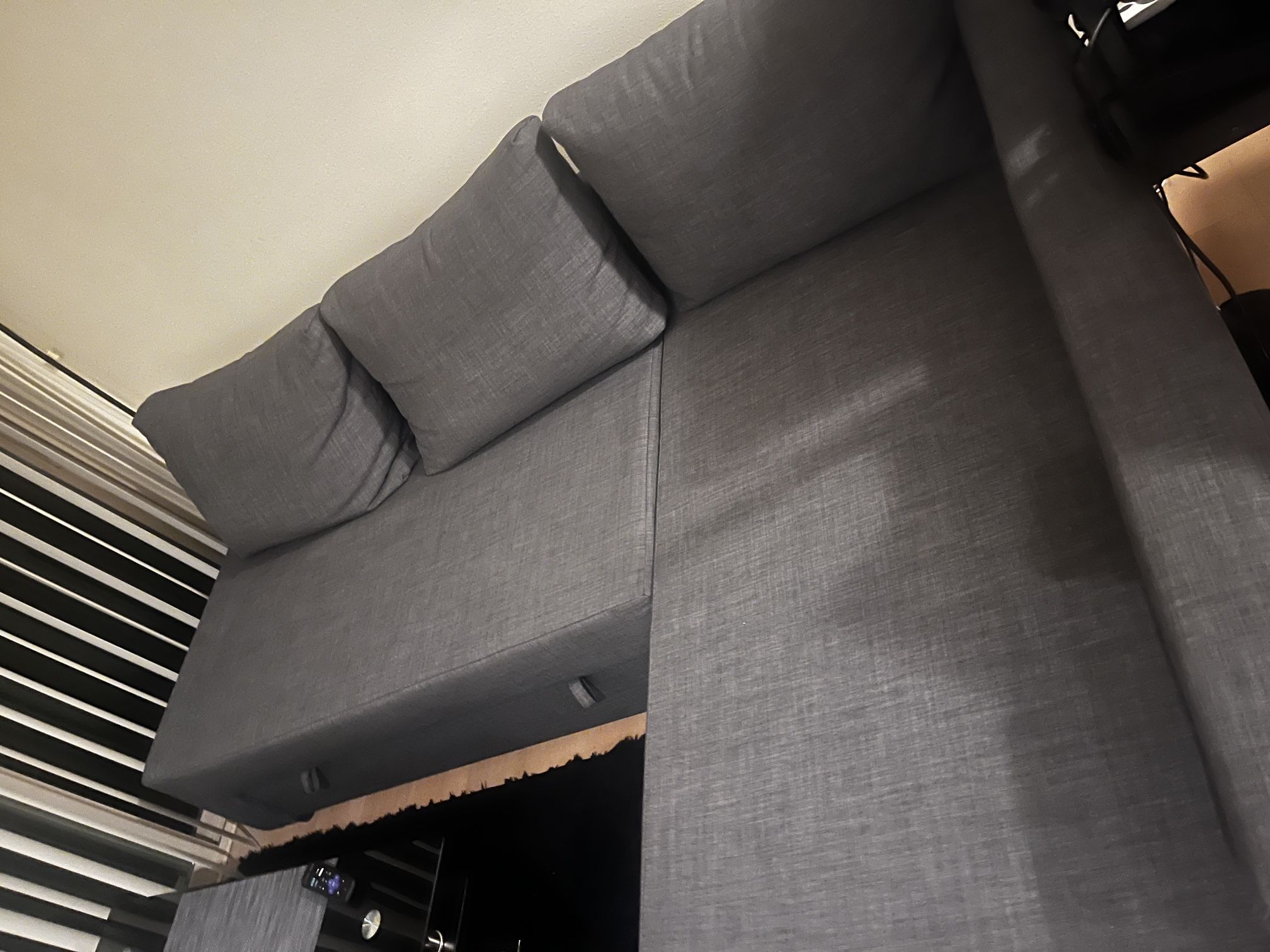 IKEA FRIHETEN Sleeper sectional,3 seat w/storage Grey