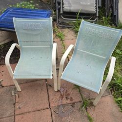 Two Outdoor Kids Mesh Chairs