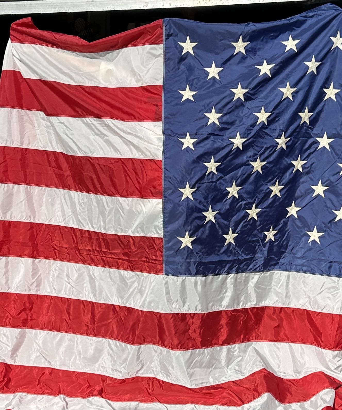 USA FLAG Massive 13 FEET x 6.5 feet Shiny American FLAG Nylon Outdoor Use