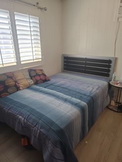 Full size bed frame and mattress