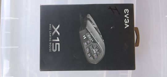 EVGA X15 MMO Gaming Mouse, 8k, Wired, Black, Customizable, 16,000 DPI, 5 Profiles, 20 Buttons, Ergonomic 904-W1-15BK-KR