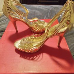 Brand New Gold Stilleto Heels