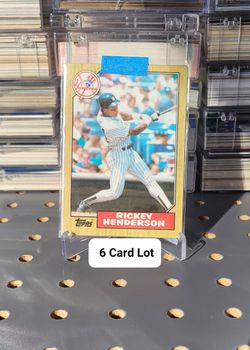 ⚾️ (6) 1987 Topps Rickey Henderson Cards 