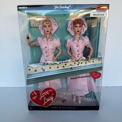 I Love Lucy “Job Switching” Barbie Dolls Pink NIB