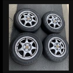 4 — 185/60r14 4x100 4x3.94 Stock Mazda Miata NA M edition Xa Xb Echo Wheels Rims Tires !!!!!!!!!!!!