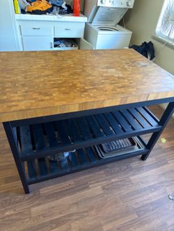 Kitchen island chopping block - VADHOLMA (IKEA)