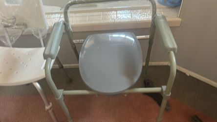 Shower chair and handicap restroom chair
