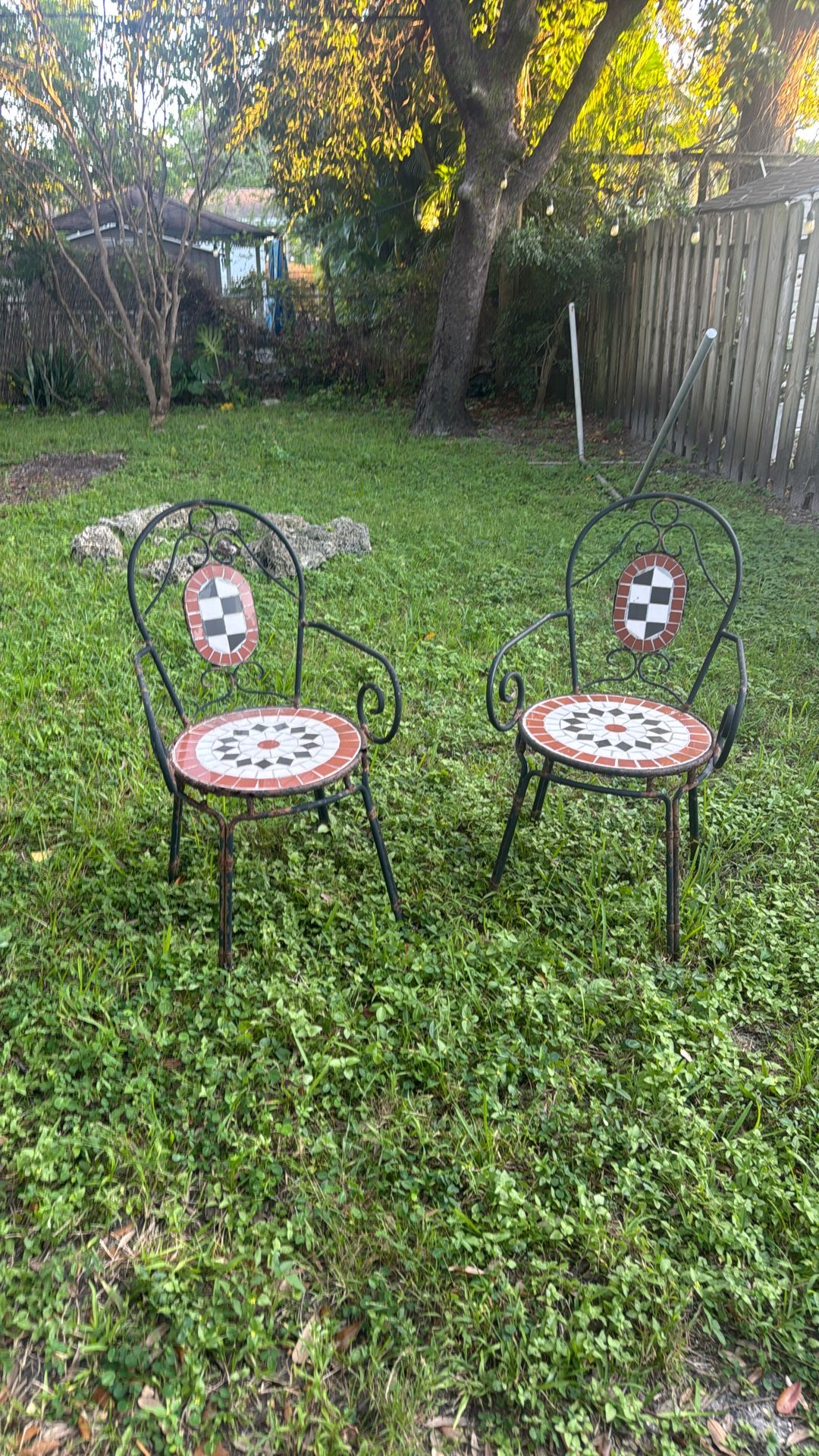 Two Vintage Patio chairs 