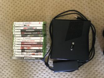 Xbox 360 with games