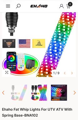 Ehaho RGB LED Whip Lights for UTV ATV