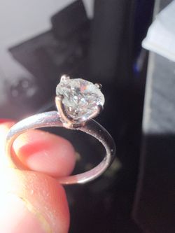1.2ct Natural Diamond gEngagement Ring 18k White Gold - EGL Certified