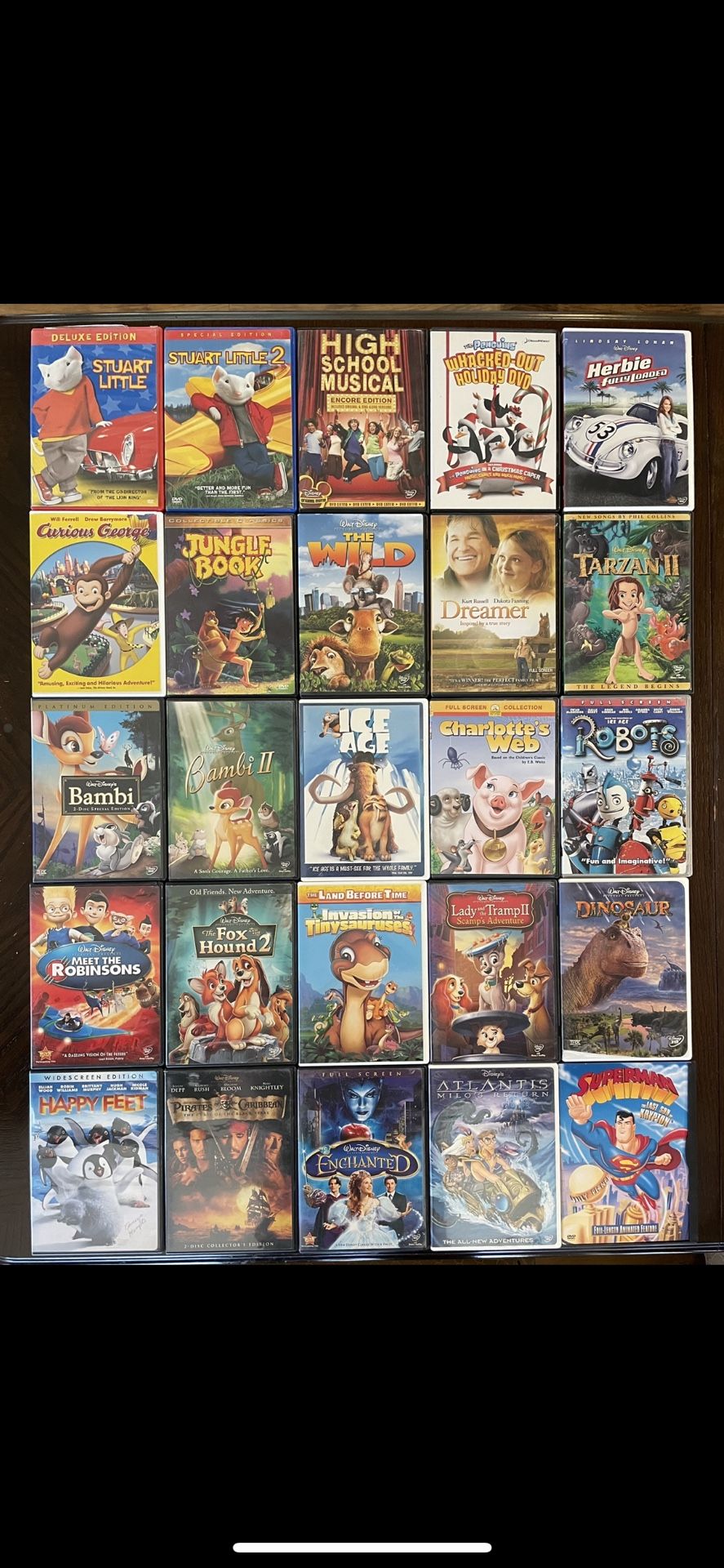 25 Lot of Kids/Children’s DVD Movies (Pre-Owned) Mostly Disney
