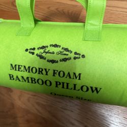 New Queen Bamboo Memory Foam Pillow New