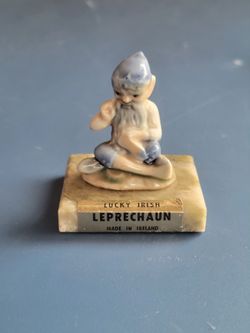 Vintage Wade Ireland Whimsies Lucky Irish,  "The Tailor" seated on marble.