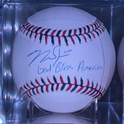 Mike Trout Signed Baseball Angels