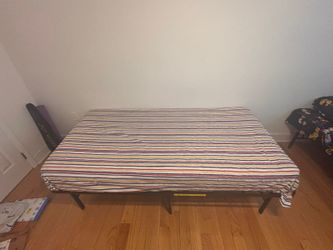 Twin foldable bed frame and spring mattress