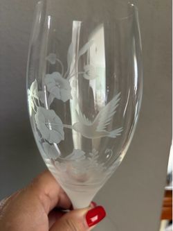 Hummingbird wine glasses