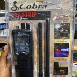 Cobra HHRT50 Road Trip Cb Radio,2-Way Handheld Cb Radio with Rooftop Magnet Mount Antenna, NOAA Channels, Dual Watch, 40 Channel, Black