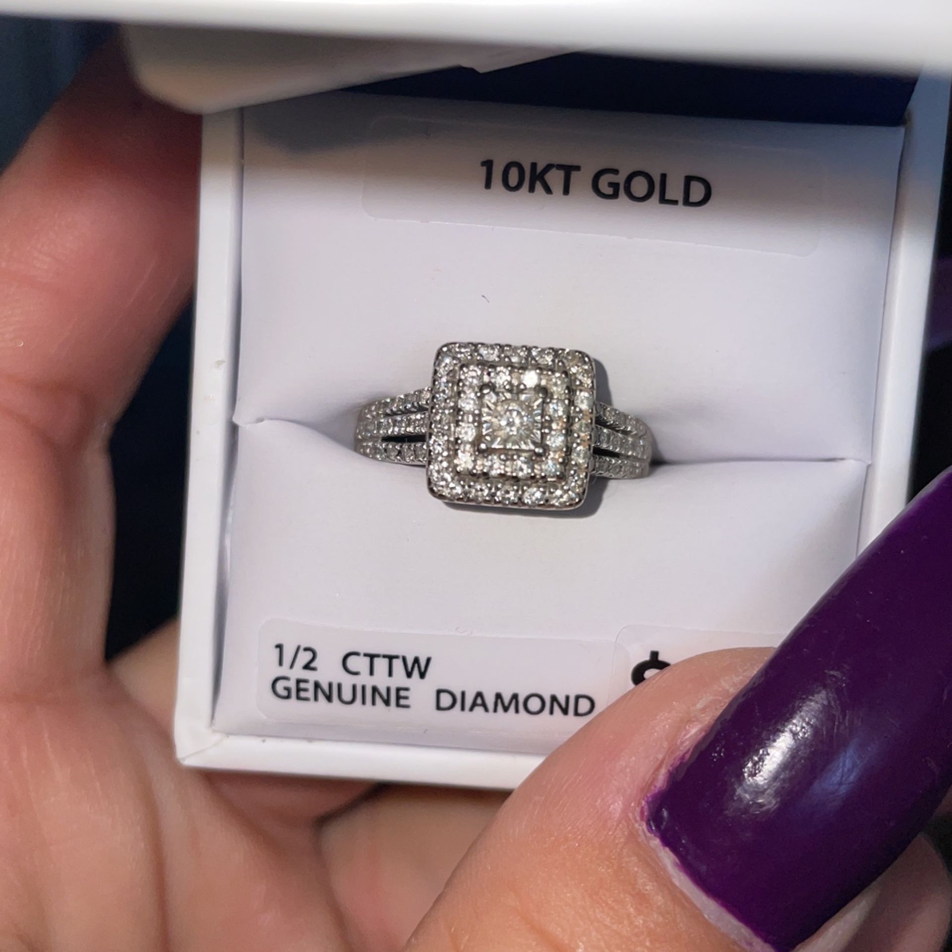 1/2 Carr Diamond Wedding Ring W/band 