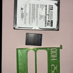 3TB SATA HDD For The PlayStation 2 With A Memory Card And PS2 SATA Adapter