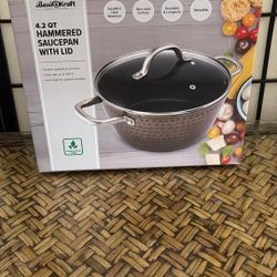 4.2 Hammered Saucepan With Lid 
