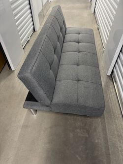 Greyish blue futon