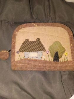 Handmade Japanese patchwork zip up wallet