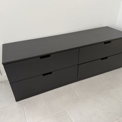 Black Dresser Storage (4 Drawers)
