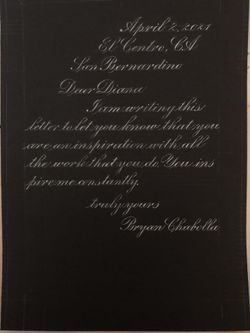 Custom Handwritten Calligraphy Letter