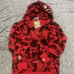 red BAPE hoodie