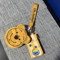 Winnie the Poo lanyard/ key wristlet