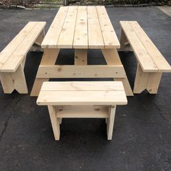 6’ Picnic Table With Detached Benches 