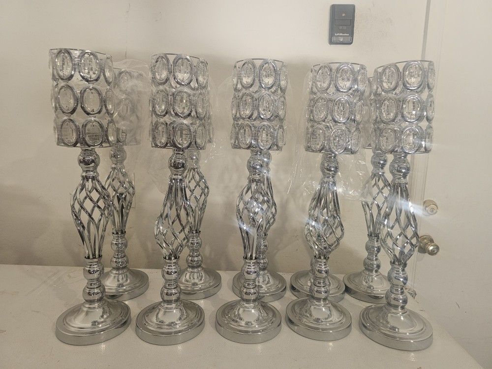 Silver Centerpieces 10 Pices. 24"