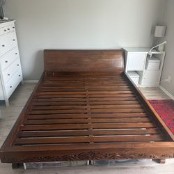 Custom Teak Wood Queen Size bed from Indonesia