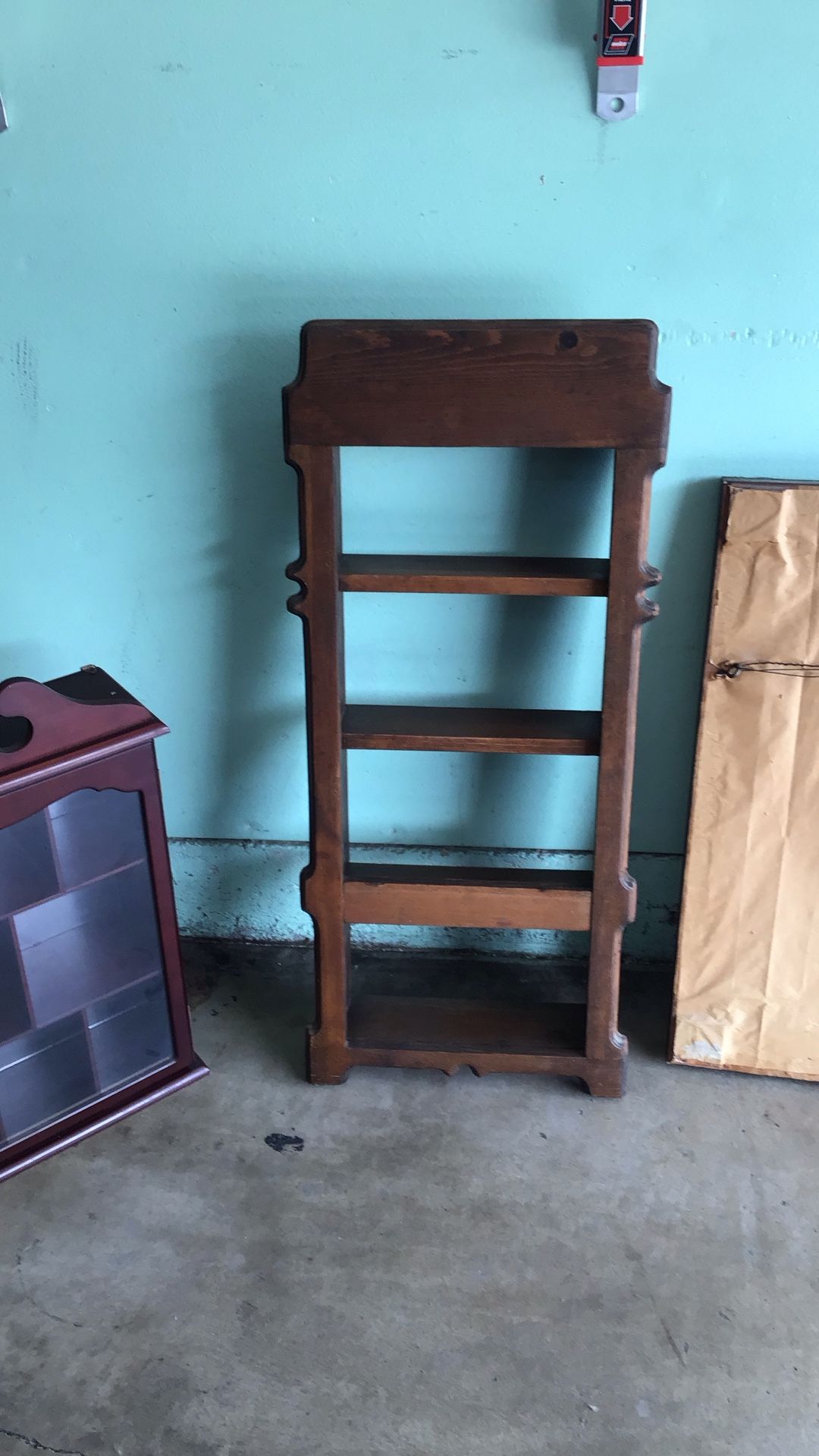 American Crafman Wood Little Curio Wall Shelf 