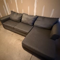 Gray Sectional Couch With Pull Out Bed 