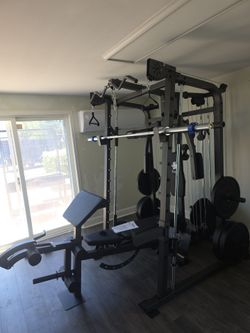 Smith Machine 2001 | Multi-Use Adj Bench | Gym Equipment | Fitness | Squat Rack | Excercise |🔴WEIGHTS AND BARBELL SOLD SEPARATELY 🔴 FREE DELIVERY 🚚
