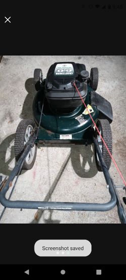 BIG WHEEL HEAVY DUTY 6.0 HP CRAFTSMAN PUSH MOWER. SHARP MULCHER