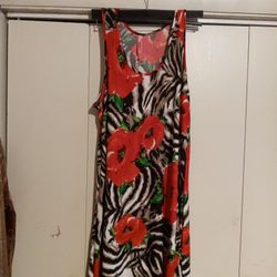 Beautiful multi Color sun dress Size 2xl Worn Once Maxie Dress Long Floor length Dress barn. 