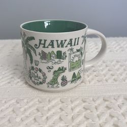 Starbucks 2017 Hawaii Collector Green Interior Aloha State Coffee Cup 14oz Mug